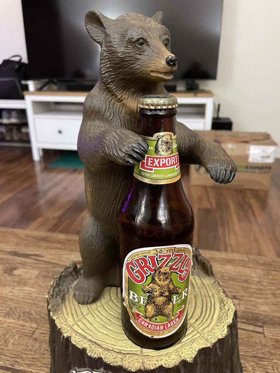 Grizzly Beer Canadian Lager Signs/Ad Displays Home Bar - Bear
