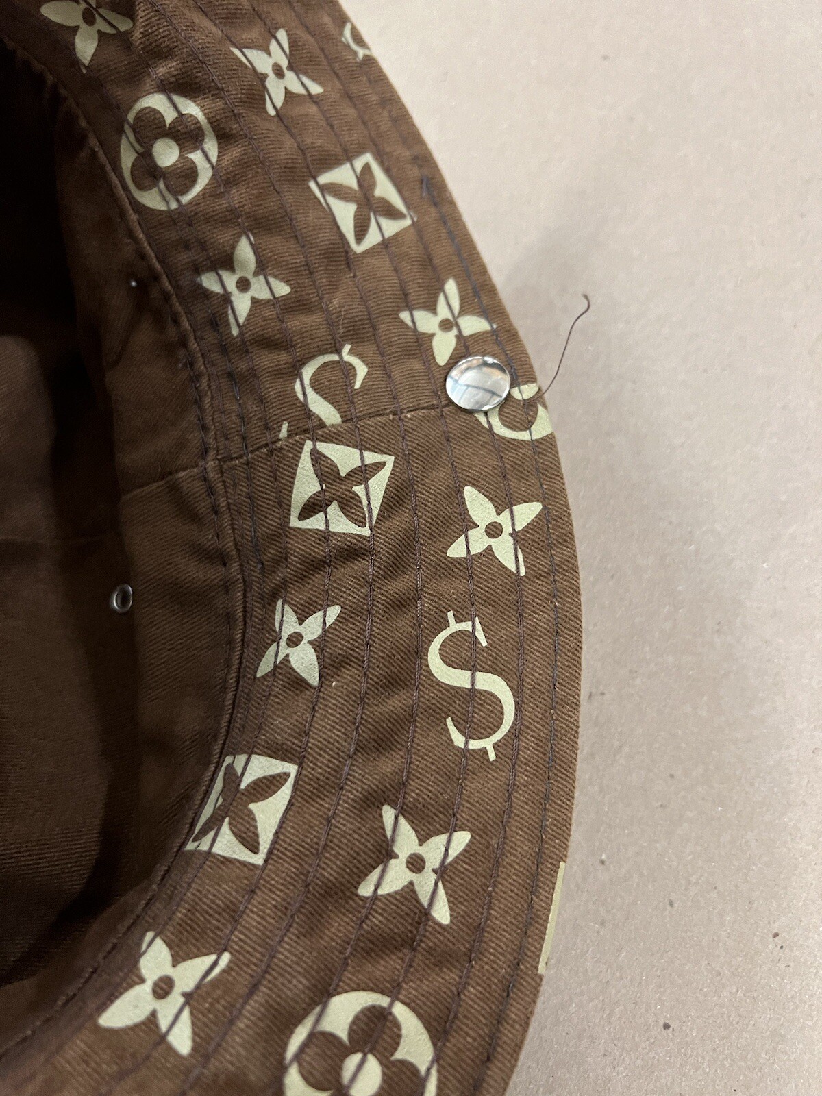 2000 Vintage LV Brown Monogram Bucket Hat - Supreme Deadstock | Click! image 5