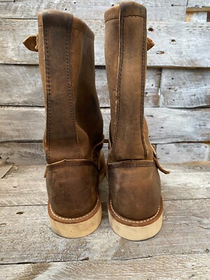 Redwing Engineer brown leather boots sz 40, unisex style 2975 us7