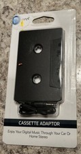 New Onn Cassette Stereo Adapter Digital Music for Car Home. ONA14TA019 Black