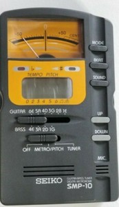 Seiko - Guitar/Bass Tuner & Digital Metronome, SMP-10, with REAL meter