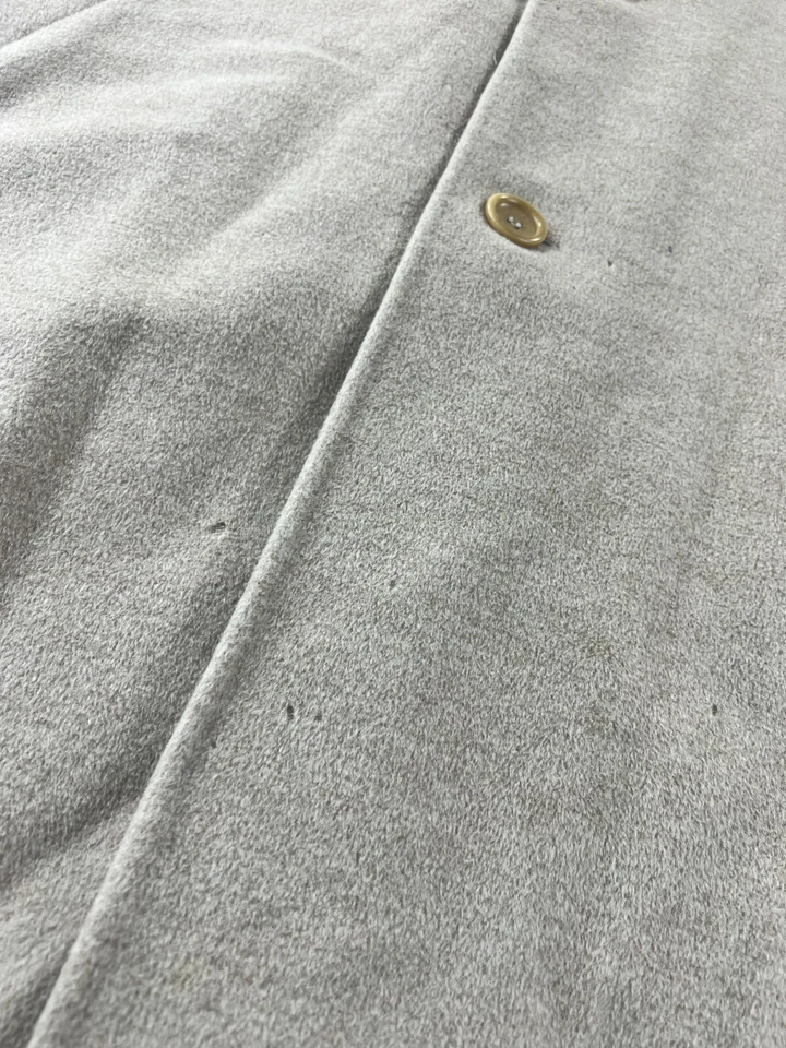 Canali Proposta Oatmeal Long Overcoat Jacket Sz 50R Wool Cashgora  Made in ITALY - Image 4 of 4