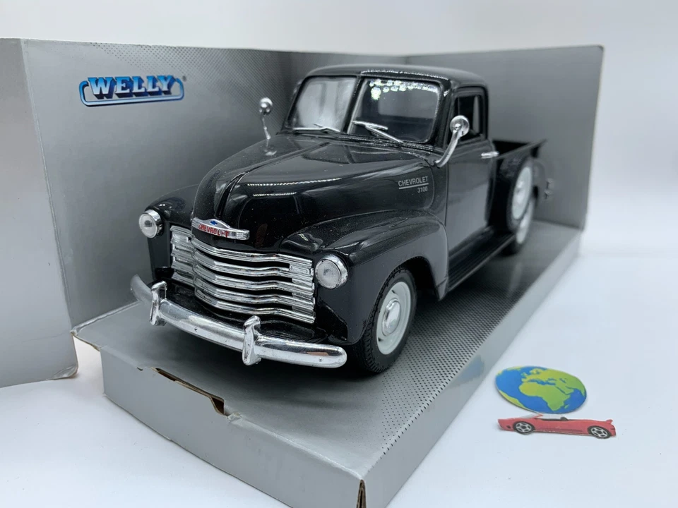Welly Chevrolet 3100 Pick Up 1953, automodello scala 1:24, vintage (1828) - Immagine 4 di 4
