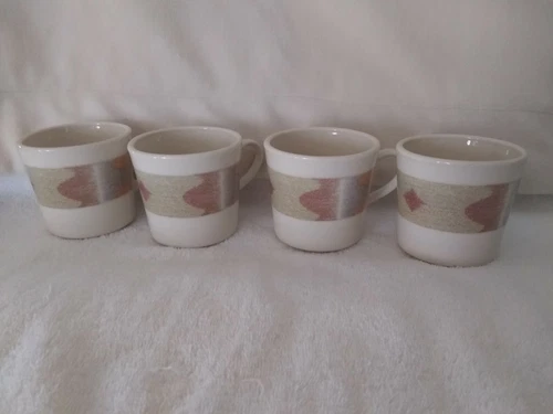 Corningware  MIRAGE Coffee Tea Cups Mugs Corning Ware Set of 4 USA 