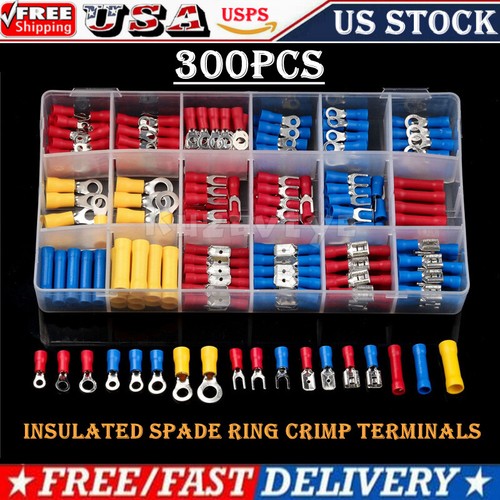 300/1200PCS Car Wire Assorted Insulated Electrical Terminal Connectors Crimp Kit - Picture 26 of 54