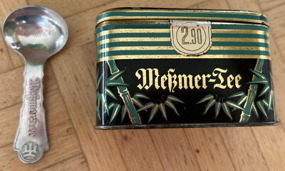 Meßmer Tee Jubiläums Mischung Dose 1952 mit Messlöffel