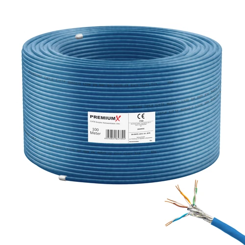 CAT 8 100m Netzwerkkabel Simplex LAN Internet Kabel Ethernet Datenkabel Eca Cat8