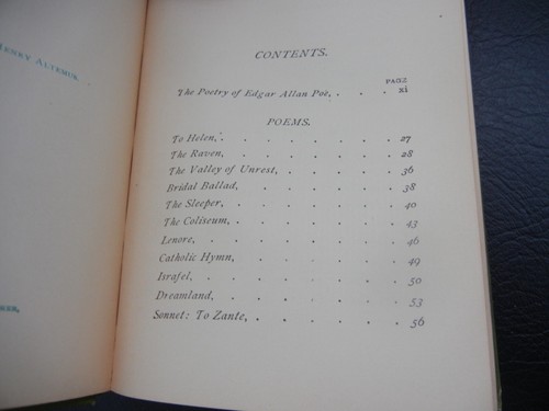 POEMS - EDGAR ALLAN POE HENRY ALTEMUS 1895 - Picture 13 of 18