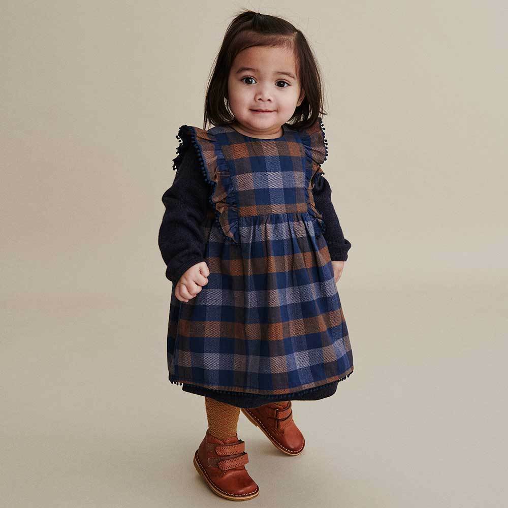 Mini-A-Ture Copenhagen Dress April Checked 18 Months BNWT RRP £44.95 Iris Blue