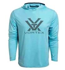 Vortex Optics Sun Slayer Men Hoodie Flats Blue UPF 50 Sun Protection