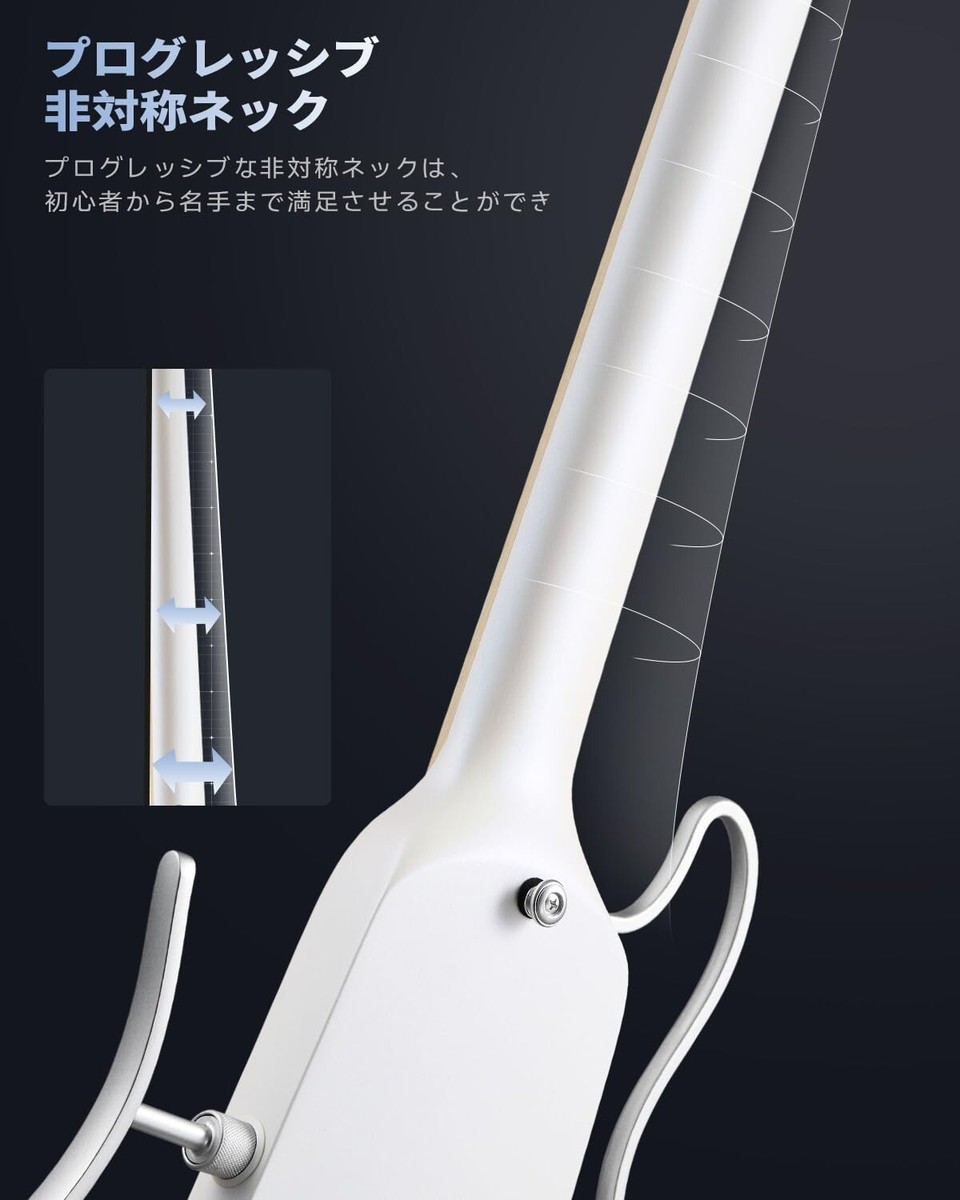 Donner HUSH-X Headless Travel Electric Guitar Guitar White