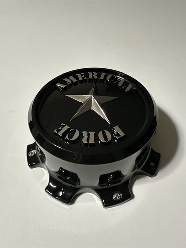 New AFX307G American Force Gloss Black 8 Lug Wheel Rim Center Cap NO SCREWS