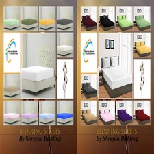 Noble Egyptian Cotton Bed Sheets 1 PC Fitted Sheet Twin XL Select TC All Color