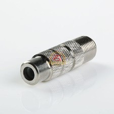RCA FEMALE JACK TO FEMALE PLUG COAXIAL THREADED END CONNECTOR RCA to F