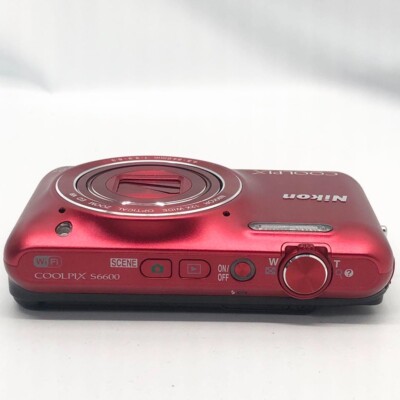 Nikon COOLPIX S6600 Compact Digital Camera Raspberry Red Japan