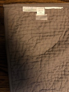 Garnet Hill Dream Quilt Double Full Queen Taupe Gray Zinc
