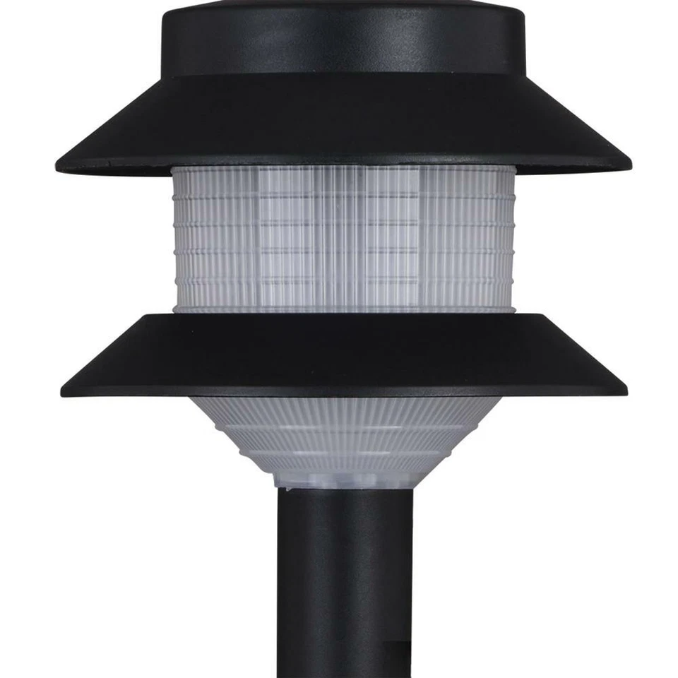 Juego de 10 Piezas 9" Negro Texturizado Bajo Voltaje LED Jardín Camino Paisaje Luz Foto 4 de 4