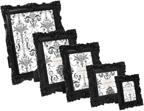 Chic Baroque 4x4 Black Picture Frame with Easel & Hook – Home Décor Essential - Picture 8 of 8