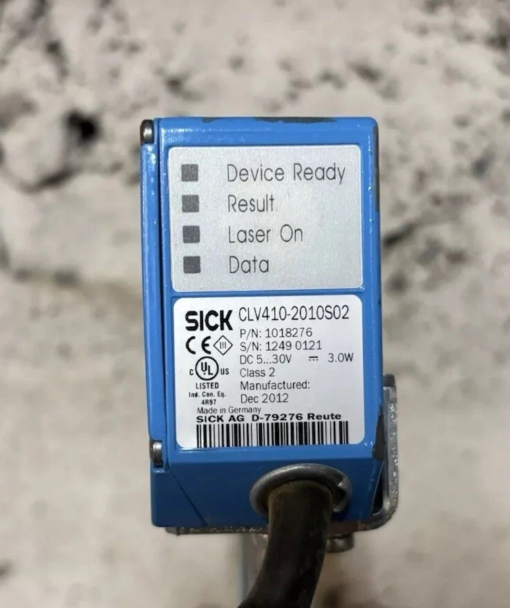 Lot of 3 SICK CLV410-2010S02 fixed bar code reader, rod backet included. - Image 2 of 4