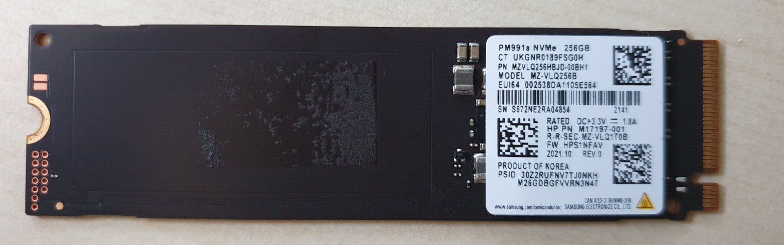 Samsung MZ-VLQ256B 256GB M.2 2280 Interne SSD (MZVLQ256HBJD-00BH1 ...