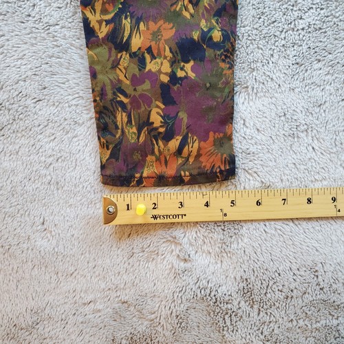 For All Mankind Jeans Womens 28 Floral Camo Pants Made USA Stretch Cotton Blend - Picture 6 of 9