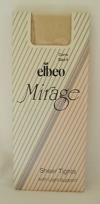 VINTAGE ELBEO MIRAGE SHEER LIGHT SUPPORT TIGHTS FACTOR 6 : 38 -45  HIP DIANA