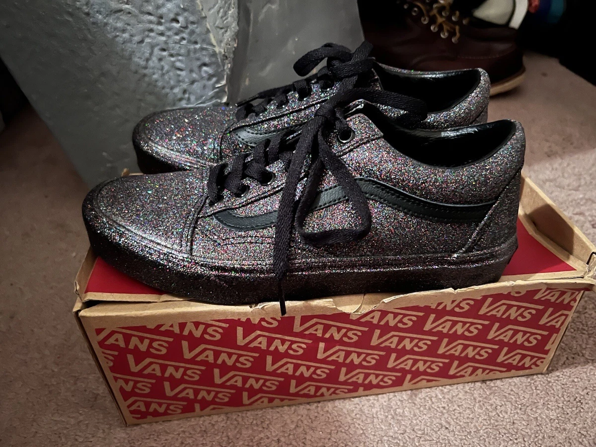 puppy gesprek Onvoorziene omstandigheden Vans Old Skool Rainbow Glitter 6 M / 7.5 W - 721278 - Black / Black - WITH  BOX | eBay