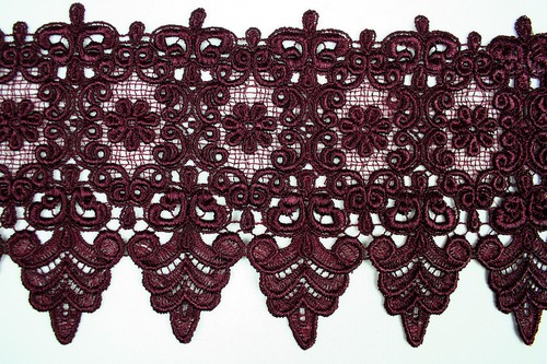 5-1/8" Green Orange Blue Black Gray Lilac Gold Floral Venice Lace Trim By Yard - Picture 2 of 21