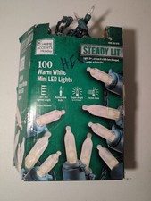 Home Accents 100 Warm White Mini LED Lights Indoor Outdoor - Distressed Box