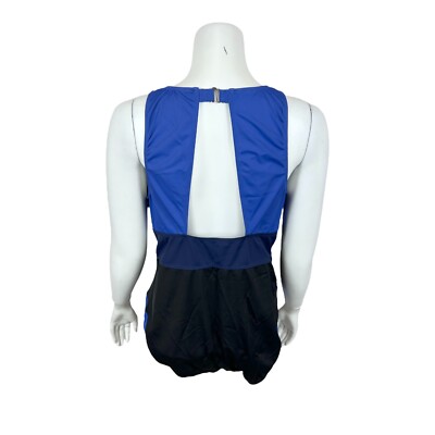 zuda Women's Colorblocked V-Neck One-Piece Swimsuit Ultramarine