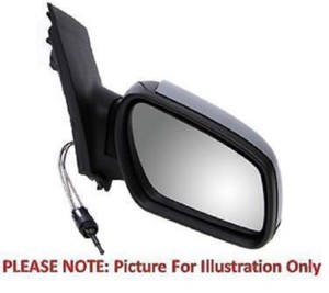 Right Driver Side OS Door Wing Mirror Black Cover Glass Cable