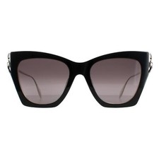 Image of Alexander McQueen Sunglasses AM0375S 001 Black Silver Grey Gradient