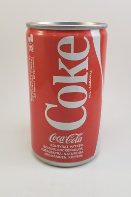 Rare Vintage 1984 Swedish Coca-Cola Can .33 ml Red & White Empty