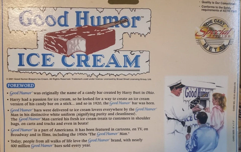 GOLDEN WHEEL DIECAST GOOD HUMOR ICE CREAM TRUCK Tractor Trailer NEW W/BOX (70A) - Image 3 of 3