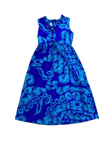 Vintage Liberty House Lilia Hawaiian Dress 60s Talon Zipper SM?