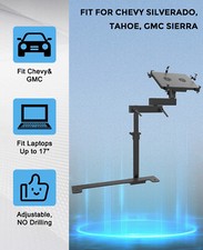 Truck Laptop Mount Fit for Chevy Silverado, Tahoe, GMC Sierra, Adjustable Height