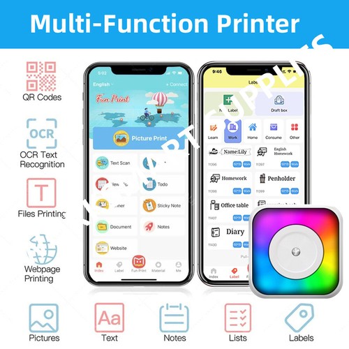 WorkSmart Supplies Mini Thermal Printer Multifunction Portable Sticker Maker - Picture 113 of 120