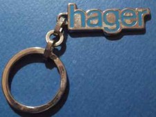 "RARO LLAVERO VINTAGE ""HAGER"" COLOR PLATA DE PICHARD S.A. SALMUR 10 cm d...