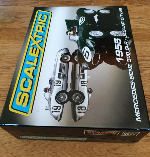 boite vide Scalextric 1955 Mercedes-Benz 300 SLR and Jaguar D-Type - Photo 3/4