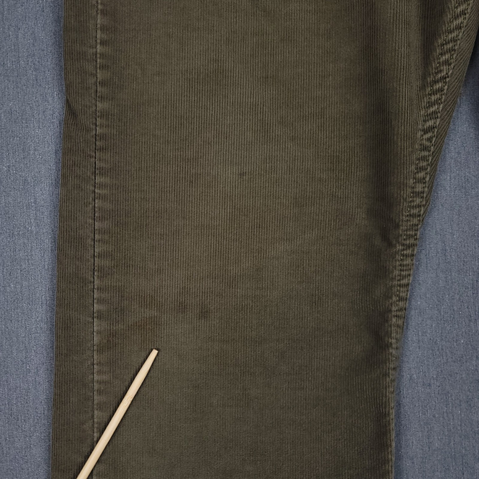 Levis 514 Pants Mens 36x30 (Fits 35x31) Green Corduroy Slim Straight White Tab thumbnail 6