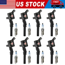 8Pack Ignition Coil with Iridium Spark Plug For Ford F-150 4.6L 5.4L DG508 SP479