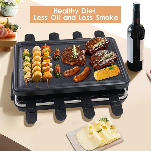 Multifunctional Raclette Grill Table - Dishwasher Safe & Temperature Controlled - Picture 9 of 10