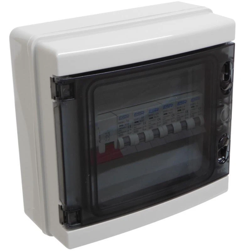  Weatherproof Consumer Unit 6 Way 100 Amp Isolator Switch 100A + Choice of MCB - Image 3 of 4