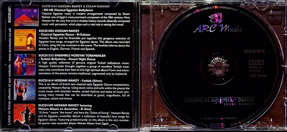 CLASSICAL EGYPTIAN DANCE ALBUM BY ESSAM RASHAD - CD, VERY GOOD Foto 2 de 3