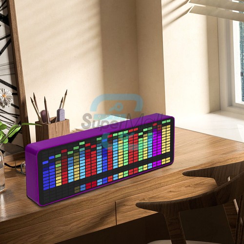 RGB Music Spectrum Display LED Pickup Electronic Clock Rhythm Atmosphere Light - Bild 12 von 26