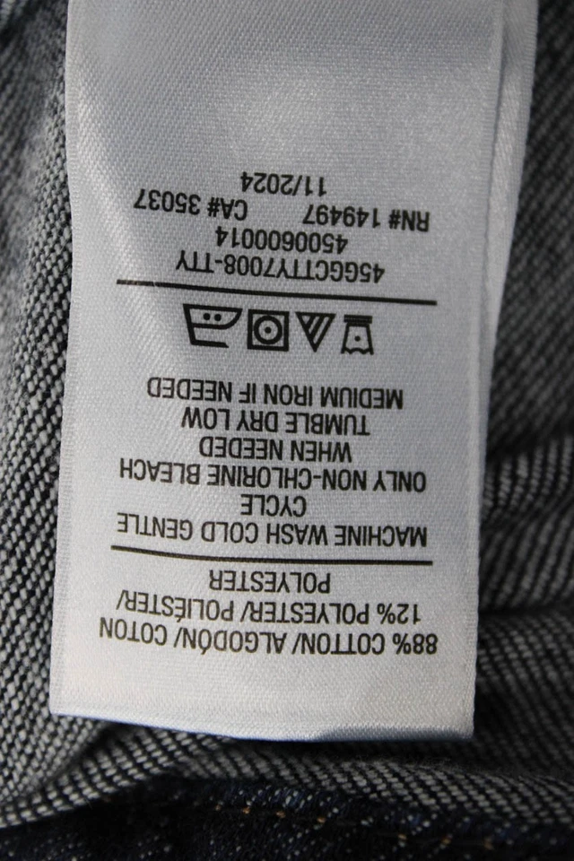 Blusa básica con botones con cuello azul oscuro manga larga algodón talla M Joes para mujer Foto 4 de 4