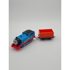 Mattel Thomas and Friends 2013 Gullane Motorized Blue Engine 1 w/Cargo Car WORKS