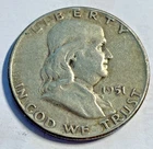 1951 Franklin Half Dollar Silver Fine Detail Plastic Protector Included