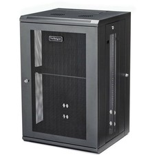 StarTech 4-Post 18U Wall Mount Network Cabinet, 19" Hinged Wall-Mounted Server