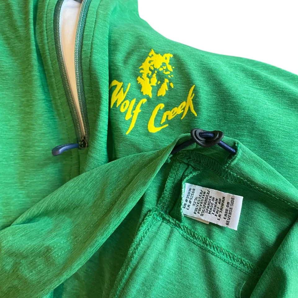 Camisa Pullover Verde Wolf Creek Manga Larga Para Hombre XL de Golf 1/4 Cremallera Recta Foto 4 de 4